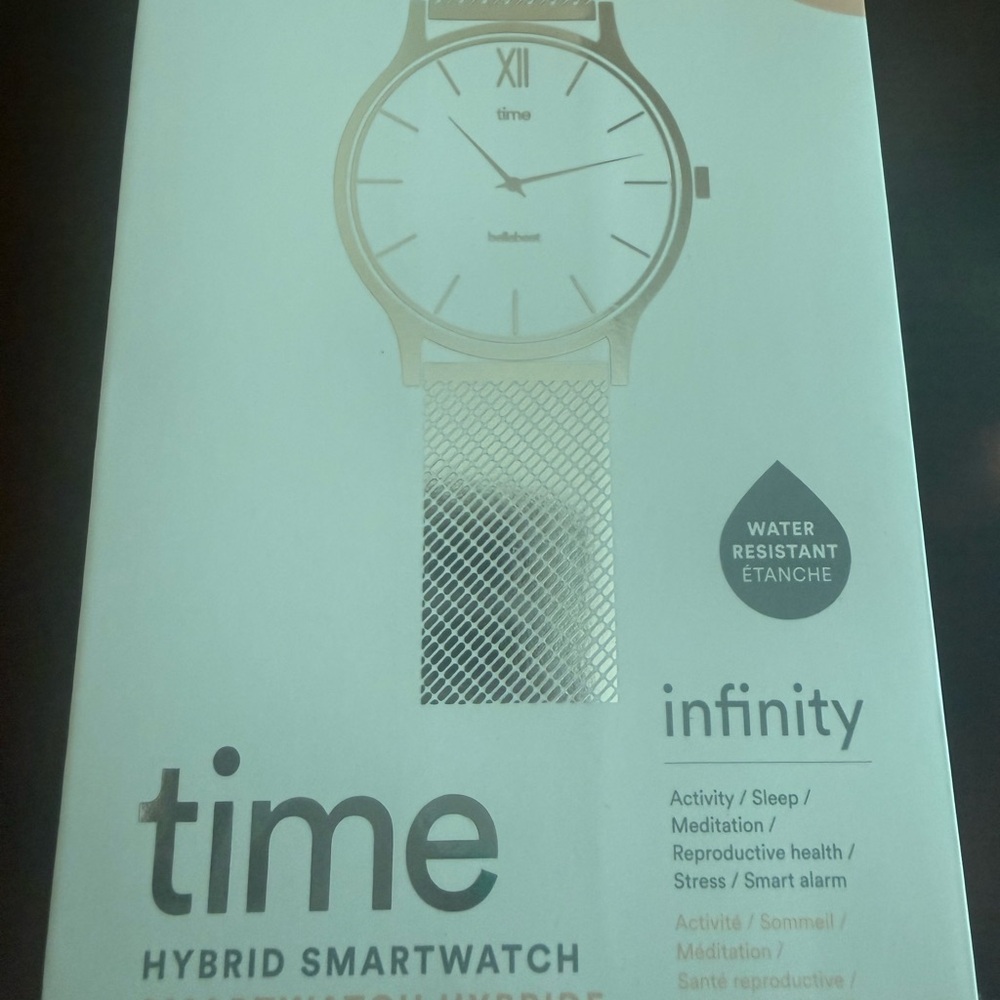 NFINITY Time Hybrid Smartwatch - Silver Mesh Band